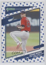 2021 Panini Donruss Variation Independence Day Shane Bieber (Forest City) 07lj