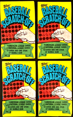 #ad LOT OF 4 TOPPS VINTAGE UNOPENED ODDBALL WAX PACKS ⭐ 1981 BASEBALL SCRATCH OFF ⭐ $13.25