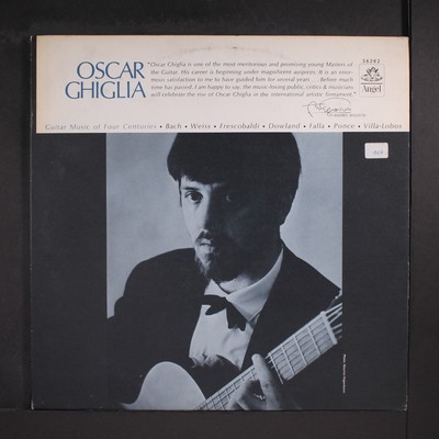 OSCAR GHIGLIA: guitar music of four centuries ANGEL 12'' LP 33 RPM