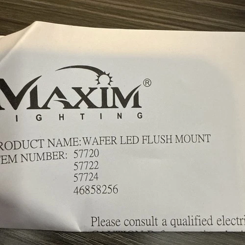 MAXIM 57720WTWT Wafer LED 1-Light 4.5" Wide White Flush Mount Light Outdoor - Picture 2 of 9