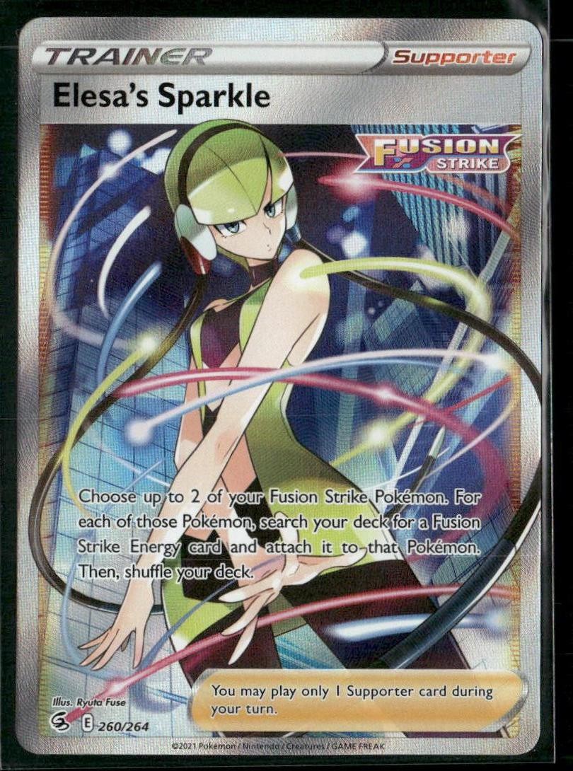 カミツレのきらめき　PSA10  ELESA&#39;S SPARKLE FUSION PSA 10 Gem Mint Elesa's Sparkle 113/100 Fusion Arts Full Art