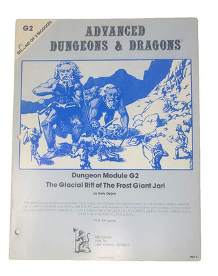 TSR AD&D Glacial Rift of the Frost Giant Jarl G3 Module 1978 First Printing RPG