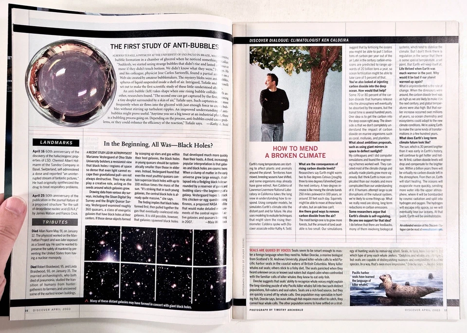 2003 Apr DISCOVER Was Einstein Wrong? SQUID MORALITY Emotions & the Brain MORE - Image 4 of 4