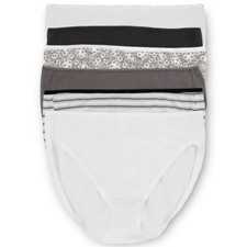 NIB Felina Hi-Cut Briefs Cotton Stretch 6-Pack S Multicolor