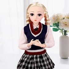 BJD Dolls 1/4 SD Smart Doll 18 Inch 18 Ball Jointed Doll DIY Toys with Full S...