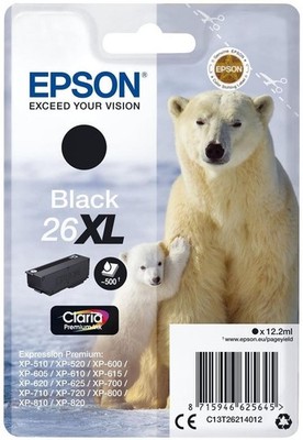 Original Epson Tintenpatrone T2621 XL Schwarz Expression Premium XP 700 710 720