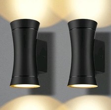 EDISHINE 2er Pack Außenwandleuchten, Up Down Leuchte wetterfeste Wandlampe