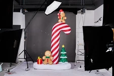 LEADZM 8.2FT Lighted Christmas Inflatable Decoration, Inflatable Giant Candy