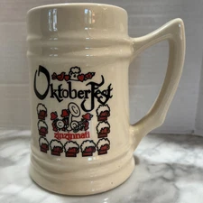 Oktoberfest Zinzinnati Beer Mug Stein Bierkrug Mabkrug Vintage Unreadable Mark
