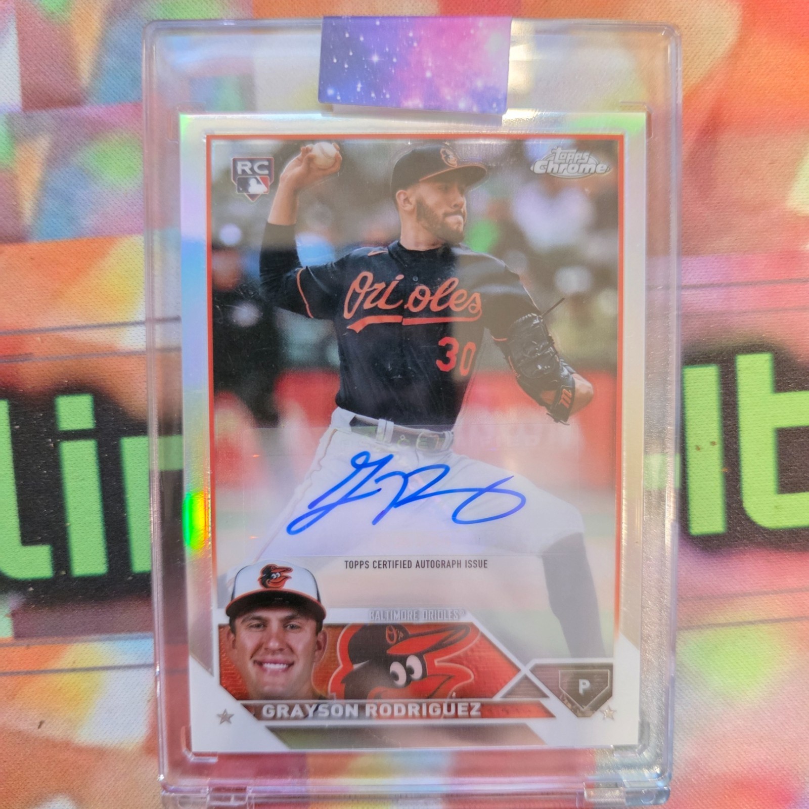 Grayson Rodriguez 2023 Topps Chrome Rookie RC Auto Refractor /499 Orioles