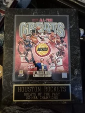 Houston Rockets Greatest Of All Time 2 Time NBA Champions Photo Plaque