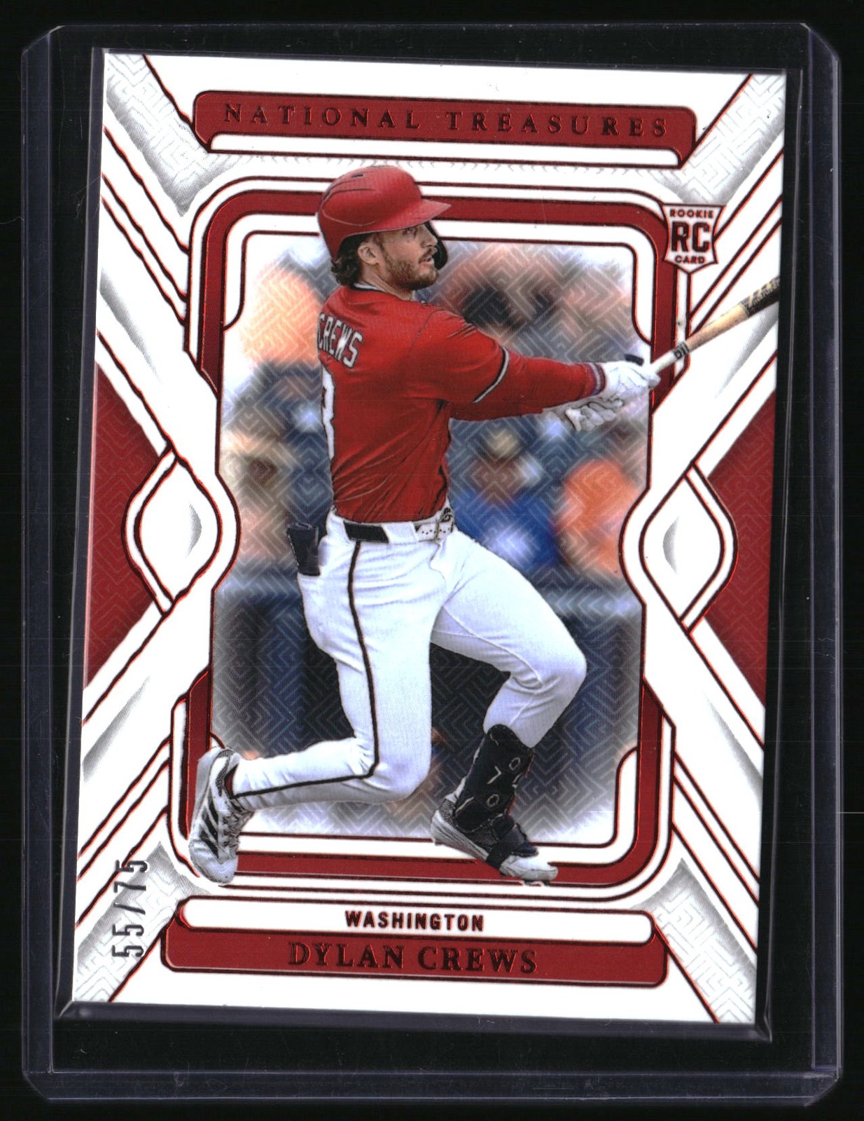 Dylan Crews 2025 Panini National Treasures #44 Red #/75 Nationals