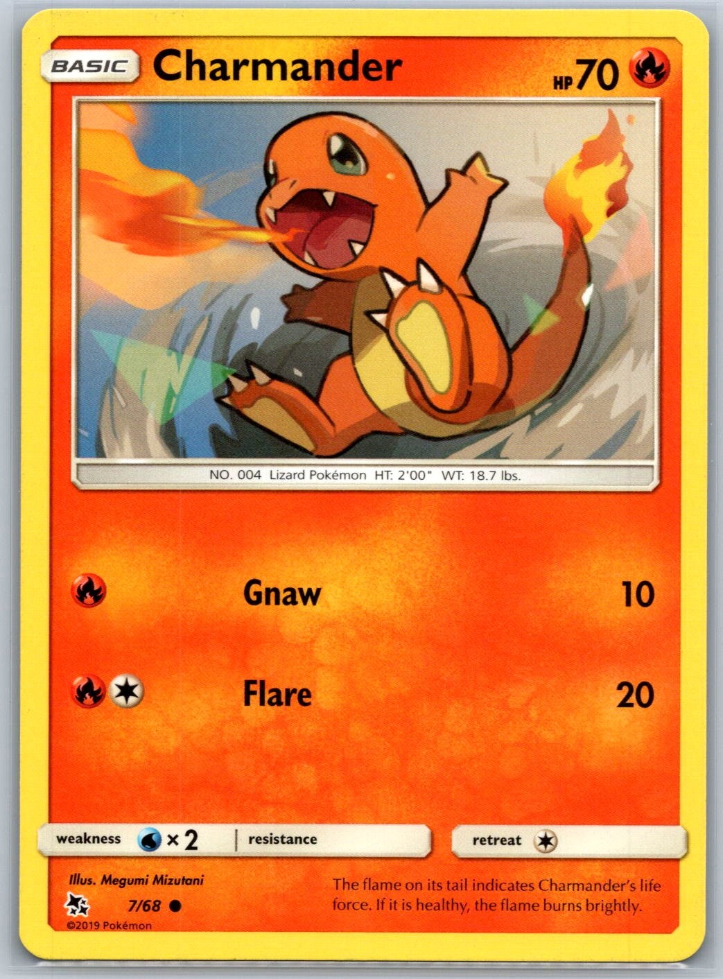 Charmander Hidden Fates 7/68 NM Pokemon Card