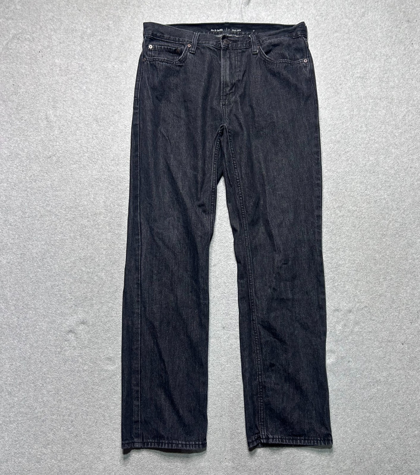 S 34 X 32 Black Regular Fit Denim