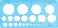 Kreisschablone, Kreis Schablone Mit 22 Kreisen, Transparent Blau