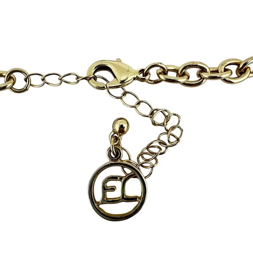 Erica Lyons Triple Strand Hammered Rings Layered 21" Statement Necklace - Picture 5 of 5