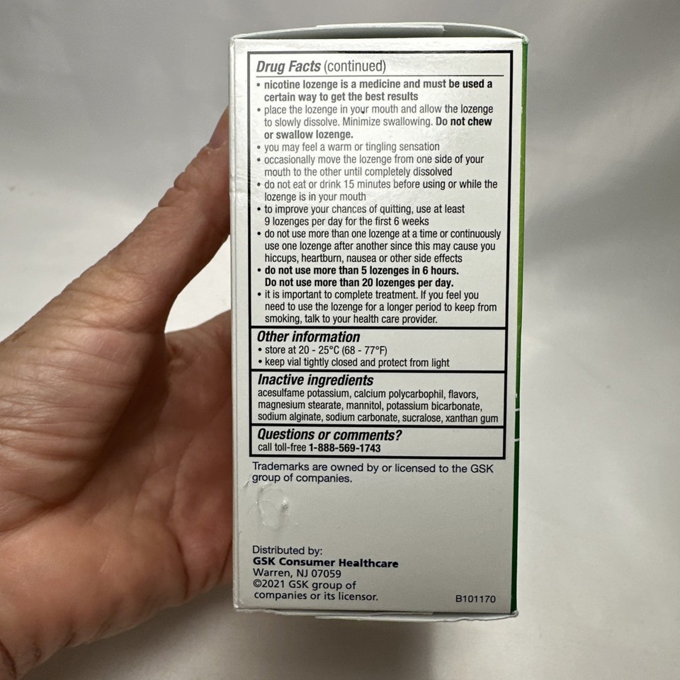 Nicorette stop smoking aid Mint Lozenge 81 Lozenges 4mg Exp 5/27q | eBay