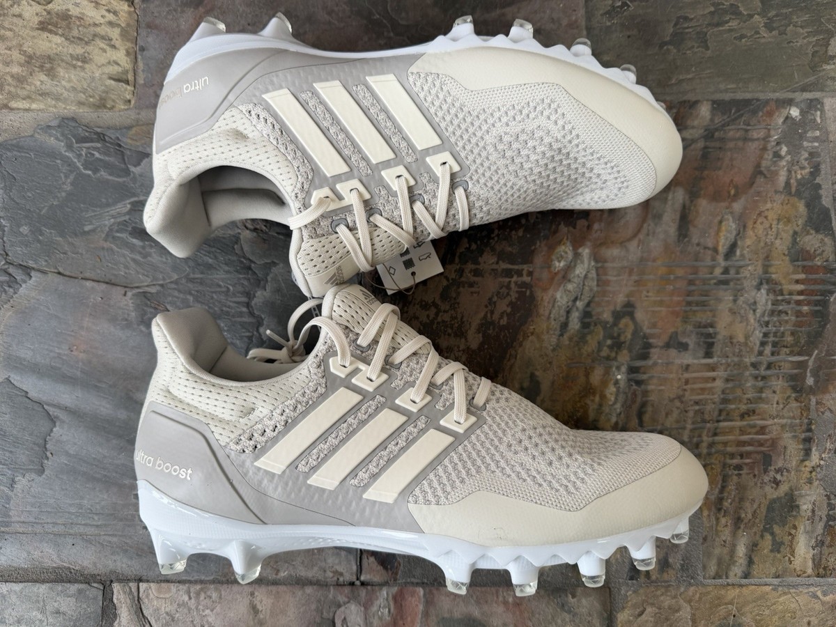 Adidas UltraBoost Football Cleats Size 10 Men White Granite JP7409 Adidas Ultraboost Football Cleats Grey White | Mercari main image 3