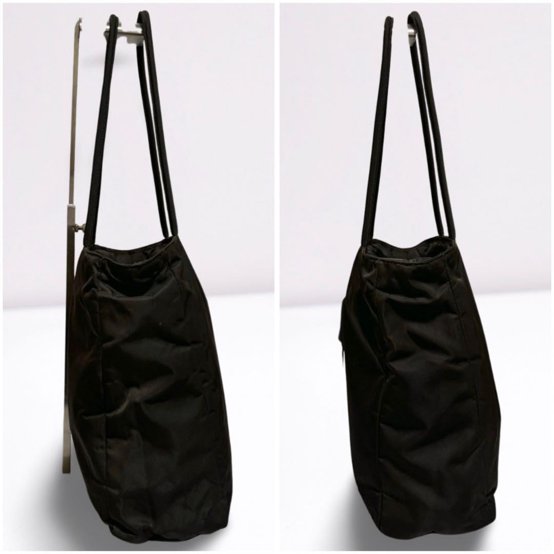 PRADA tote bag triangular logo triangle logo blac… - image 6