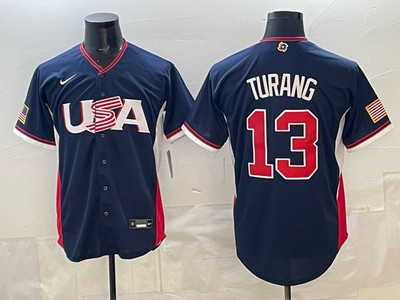 Brice Turang 13# Team USA World Baseball Classic 2026 Blue Jersey