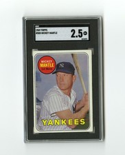1969 Topps Baseball Mickey Mantle *SGC-2.5* #500 New York Yankees