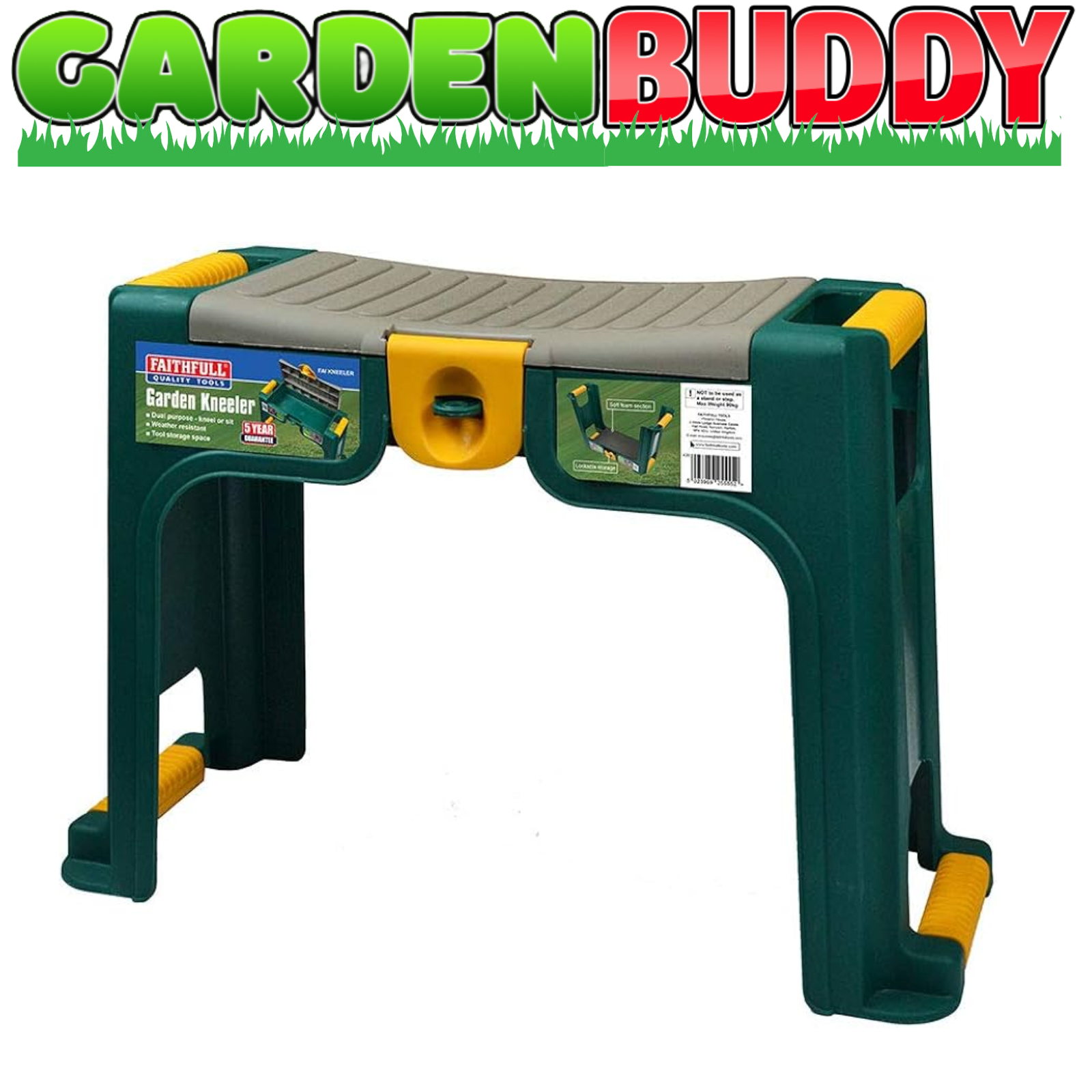 Garden Kneeler Stool With Storage & Seat Lightweight Easy To Use Gardening