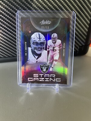 2023 Panini Absolute Josh Jacobs Blue /50 Star Gazing Insert SP