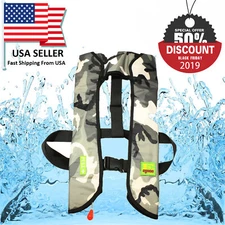 Black Friday Deal A-33 Automatic/ Manual Life Jacket Vest Auto Inflatable PFD