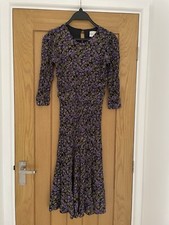 Vintage BHS Blouson? Dress Size 12 Crinkle Easy Care Midi Floral