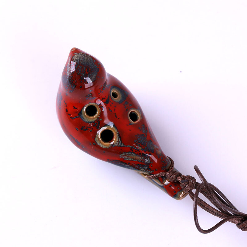 Ocarina 1 赤色 陶器製 6穴 Amazon | オカリナ ocarina 陶器製6穴 短い 中国陶笛 (赤