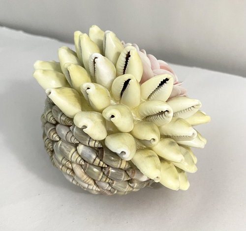 Seashell Flower Natural Shells Handmade 4" x 4.5" - Picture 7 of 13