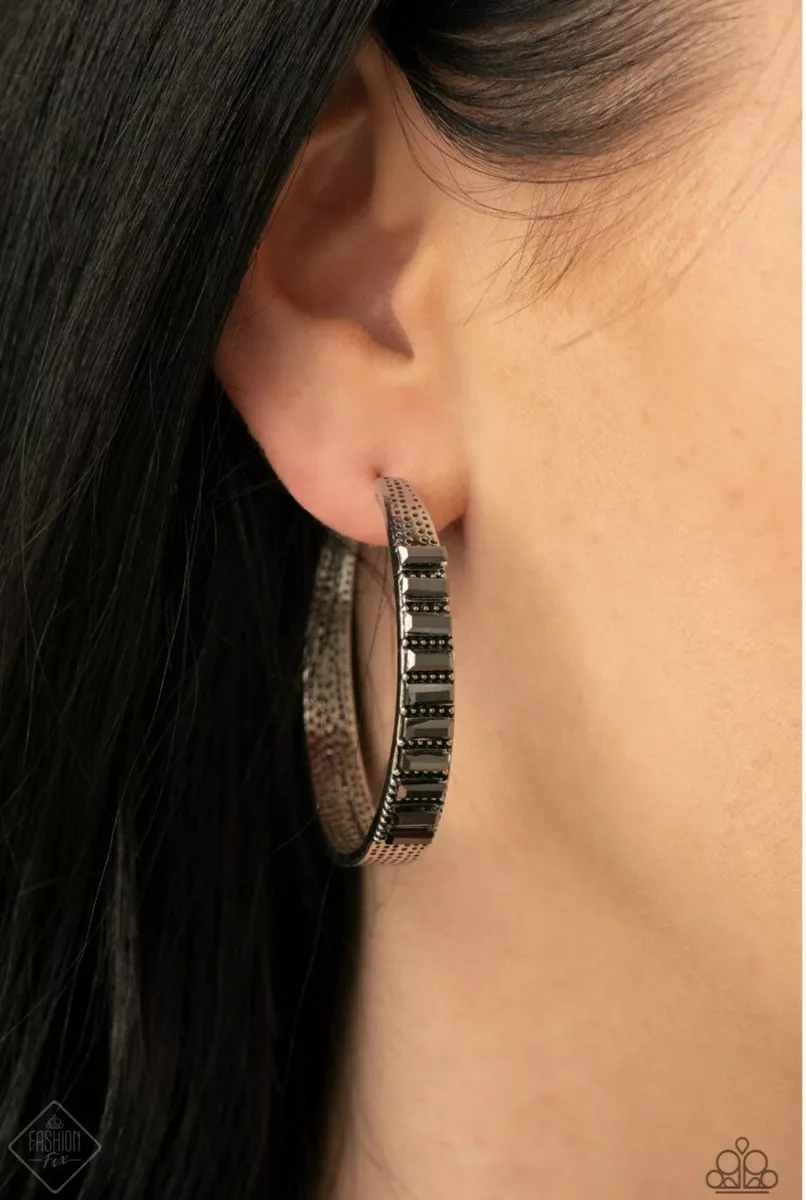 Paparazzi store hematite earrings