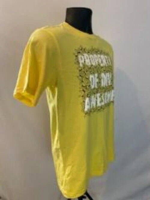 Camiseta Property of Div Impresionante Calavera Amarilla Niños X Grande 14 Foto 3 de 4