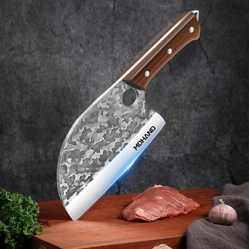 Edelstahl Kochmesser Metzger Küchenmesser Restaurant Scharfe Messer Axt - Bild 12 von 12