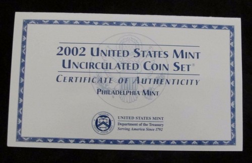 2002 Uncirculated Mint Set * Philadelphia & Denver * 20 Coins *Original Envelope - Picture 12 of 12
