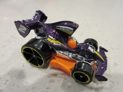 2012 Hot Wheels Indy F1 Race Car Purple Tarmac Attack Tooned 1:64 DIECAST Toy
