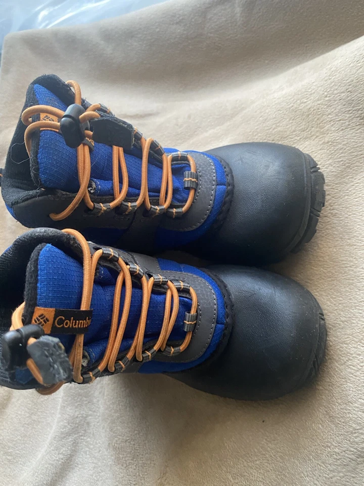 Columbia Boots Rope Tow III Zapatos Juveniles Talla 11 Gris Azul Cuero Impermeable Foto 2 de 4