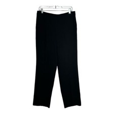 Talbots Triacetate Black Dress Pants Womens Size 10 Slacks Lined Pockets USA