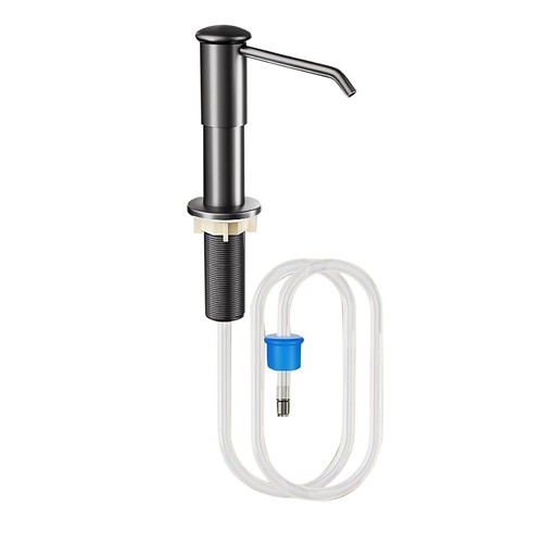Easy Install 360°Sink Soap Dispenser Steel Kitchen Hands Liquid Pump Bottle Tube