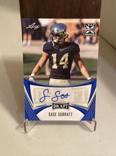2021 Leaf Draft Auto Blue Sage Surratt #BA-SS1 Rookie Auto RC