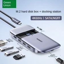 UGREEN Expansion Dock USB C To USB3.0x3 Type C M. 2 hard drive case HDMI 60Hz PD