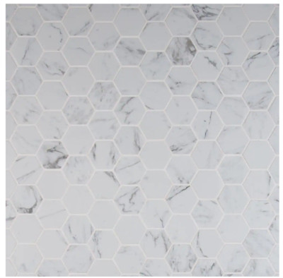 MSI Pietra Carrara Hexagon 12.5 in. x 12.5 in. Matte Porcelain Wall Tile Sheet