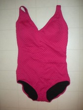 GOTTEX Magenta Diamond in the Rough 1 Pc Surplice Style Swimsuit Sz 12 NWT