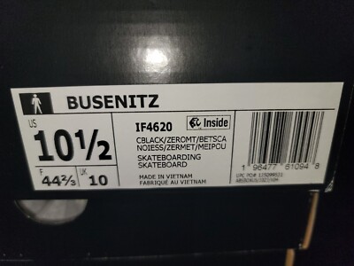 NEW MEN'S ADIDAS ORIGINALS BUSENITZ SKATE SHOES ~SIZE US 10.5