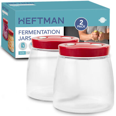 2x HEFTMAN Gärglas Einweg Air Release Lagerung Beizen 1 Liter