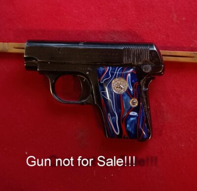 Kirinite Patriotic Pearl Grips w/Silver Mdlns for Colt 1908 Vest