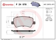 Brembo P 24 078 brake pad set, disc brake for Ford, Ford (Changanese), Land Rover, Vol
