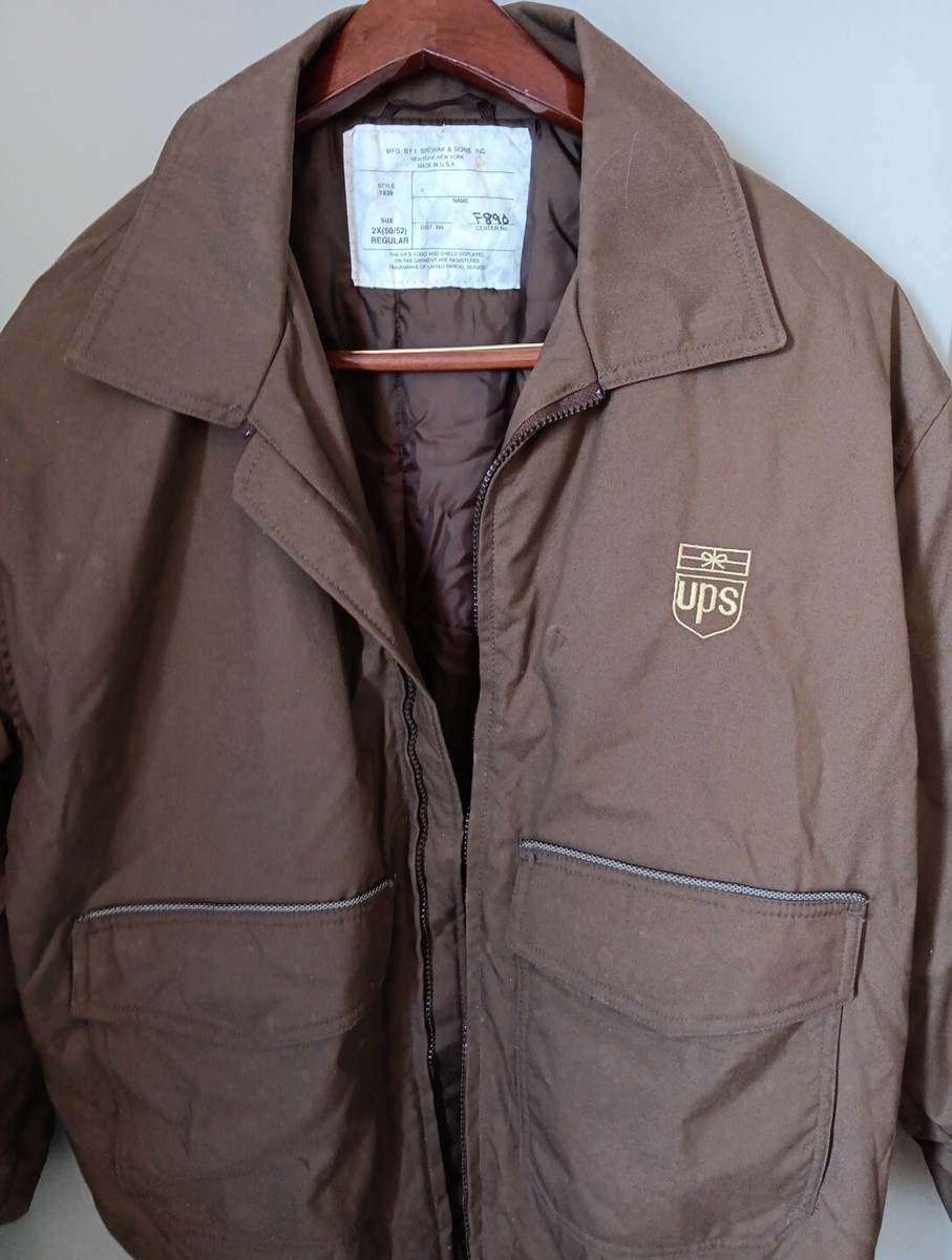 UPS BROWN I. SPIEWAK Jacket Mens 2XL 50/52 R MADE USA United 