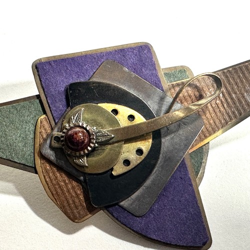 Avant Garde Artisan Brooch Pin Mixed Elements Festival Fairycore Whimsigoth - Picture 5 of 7