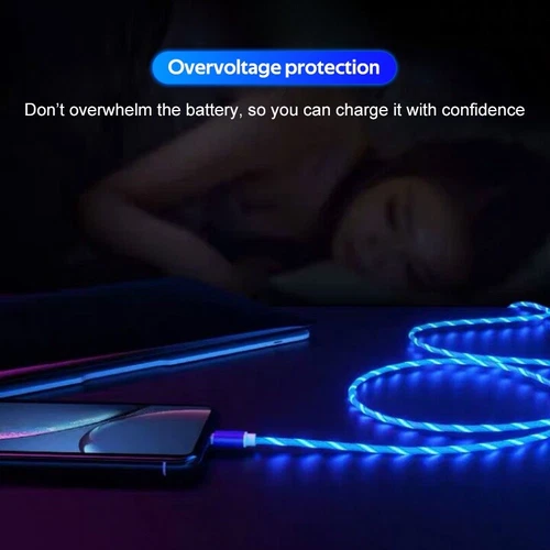 3 in 1 Wholesale LED Fast Charging Cable Bulk Charger Cord For iPhone Type-C USB - Picture 9 of 21